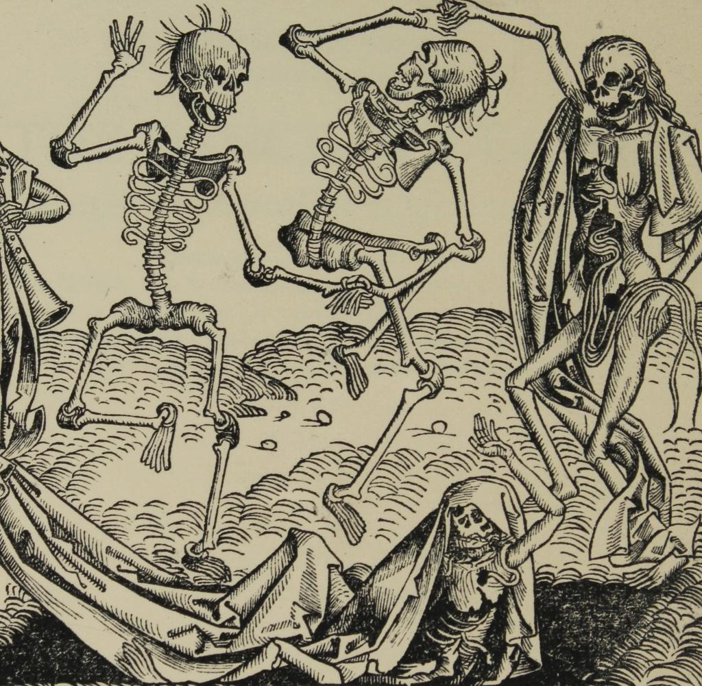 Tanz des Todes.  Um 1493. Holzschnitt von Michael Wolgemuth |