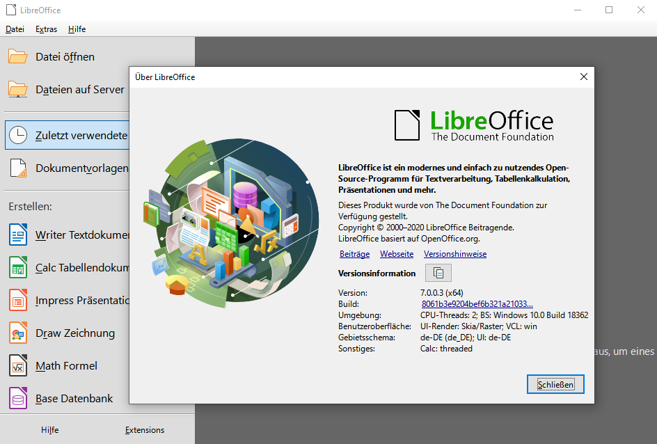 Office Suite LibreOffice 7.0: Die Grafikbibliothek "Skia" kommt, die Markenstrategie bleibt bestehen