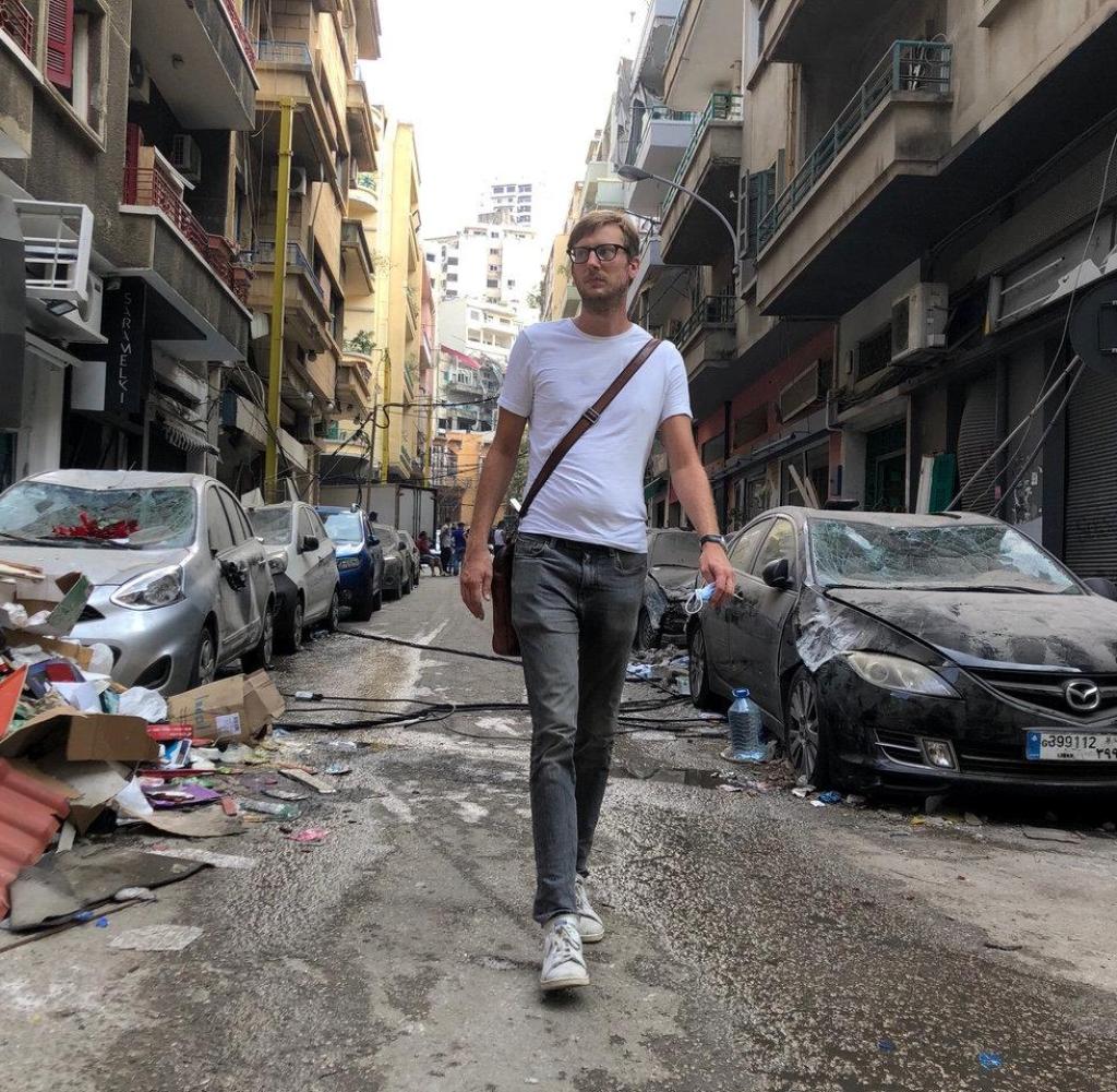 Unser Autor Daniel Böhm auf den Straßen von Beirut