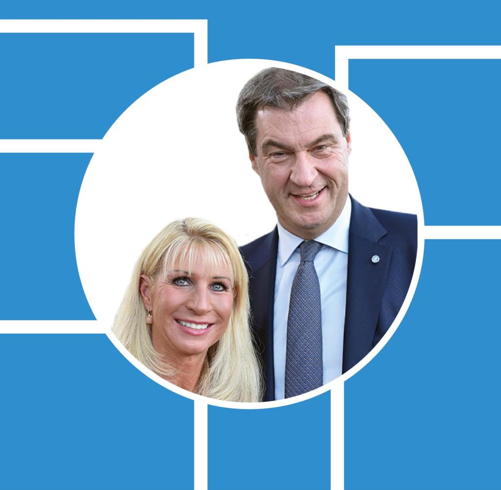 Regierungschefs der CDU, alte CSU-Gefährten und nicht zuletzt Ihre eigene Frau: Markus Söders (mittleres) Netzwerk ist mächtig