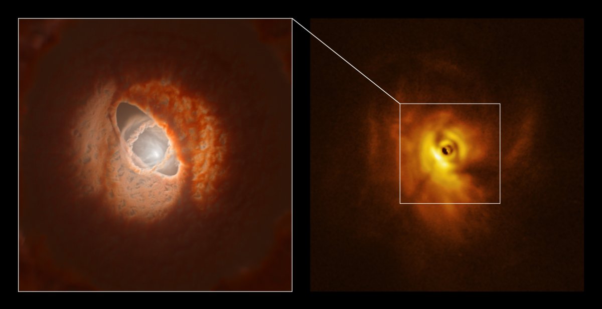 Astronomie: Gebrochene protoplanetare Scheibe um einen Dreifachstern