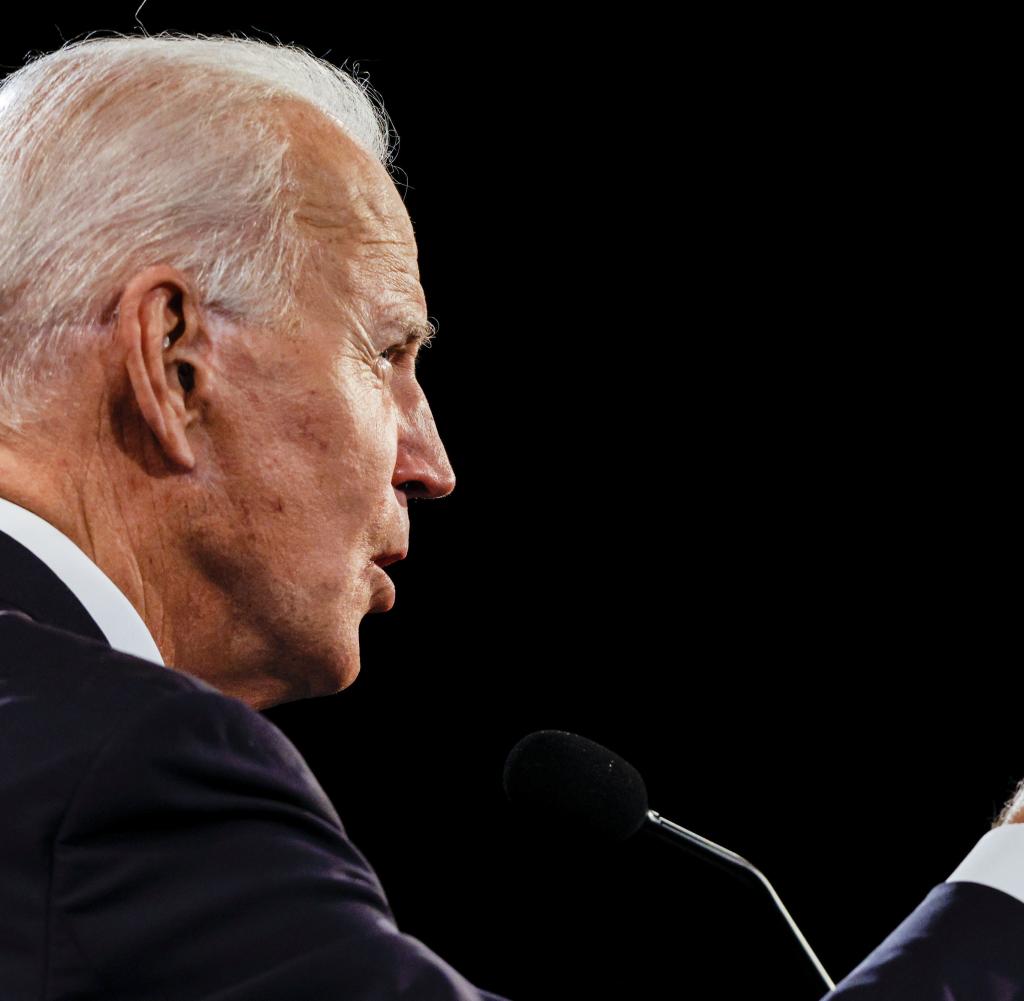 Präsident Trump und demokratischer Präsidentschaftskandidat Biden bei der Präsidentendebatte in Nashville