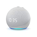 Wir stellen vor: den neuen Echo Dot mit Uhr - unseren beliebtesten Smart Speaker mit Alexa.  Das gerade, kompakte Design sorgt dank klarem Klang und ausgewogener Basswiedergabe für satten Klang.  Perfekt für Ihren Nachttisch - das LED-Display ...