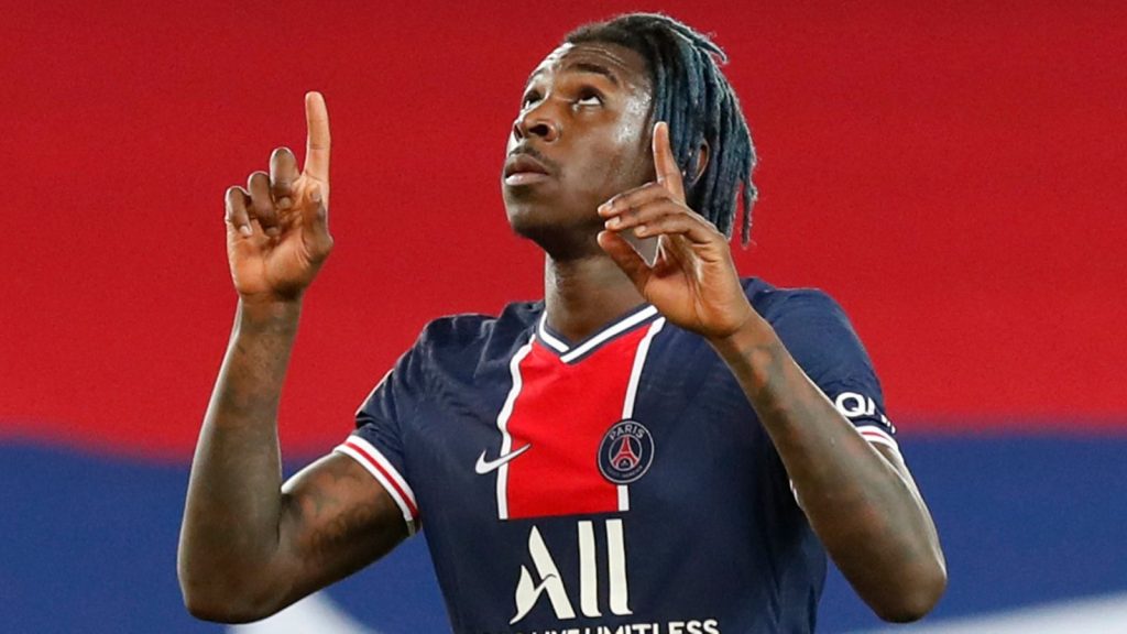 Moise Kean has scored 11 goals in 18 games for PSG on his season-long loan from Everton