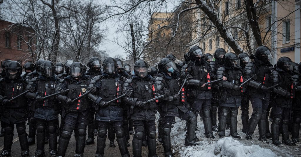 Fotos von Protesten in Russland - The New York Times