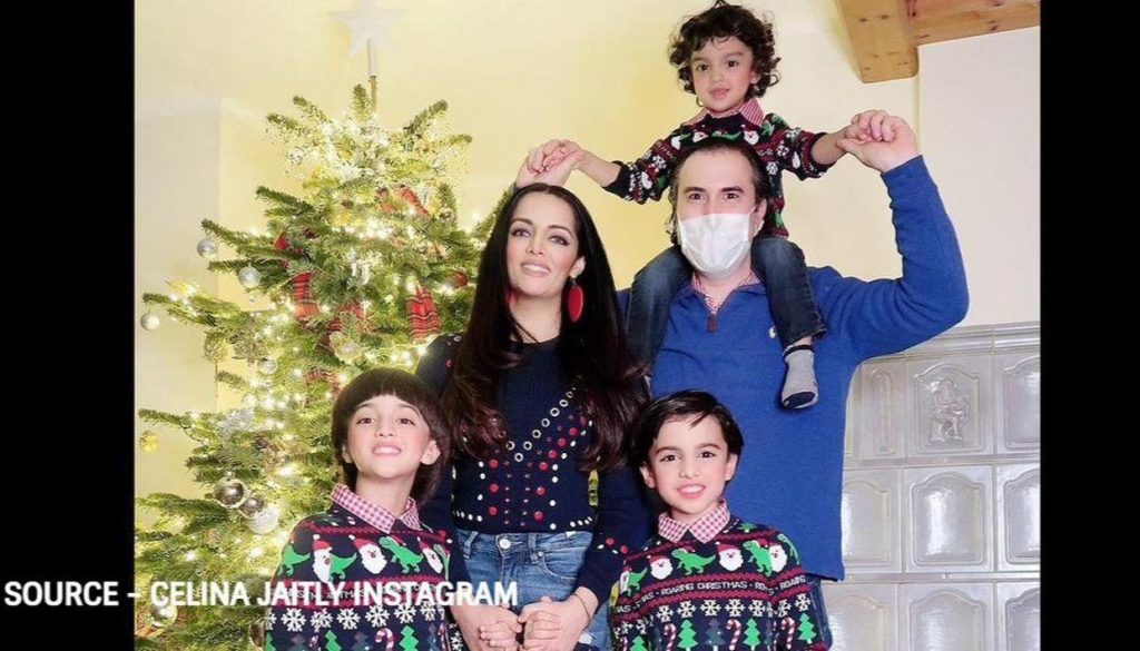 Celina Jaitly umsäumt "weiche Bilder" mit ihrem Ehemann und veröffentlicht am V-Day ein bezauberndes Video mit Kindern