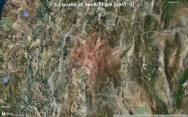 5.1 Erdbeben am 26. Januar 20:37 (GMT -3)