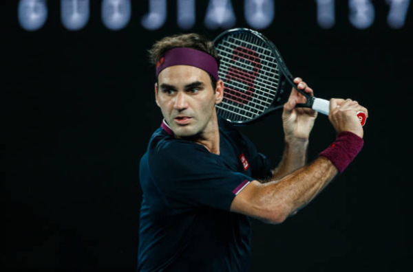 Roger Federer in action at the 2020 Australian Open