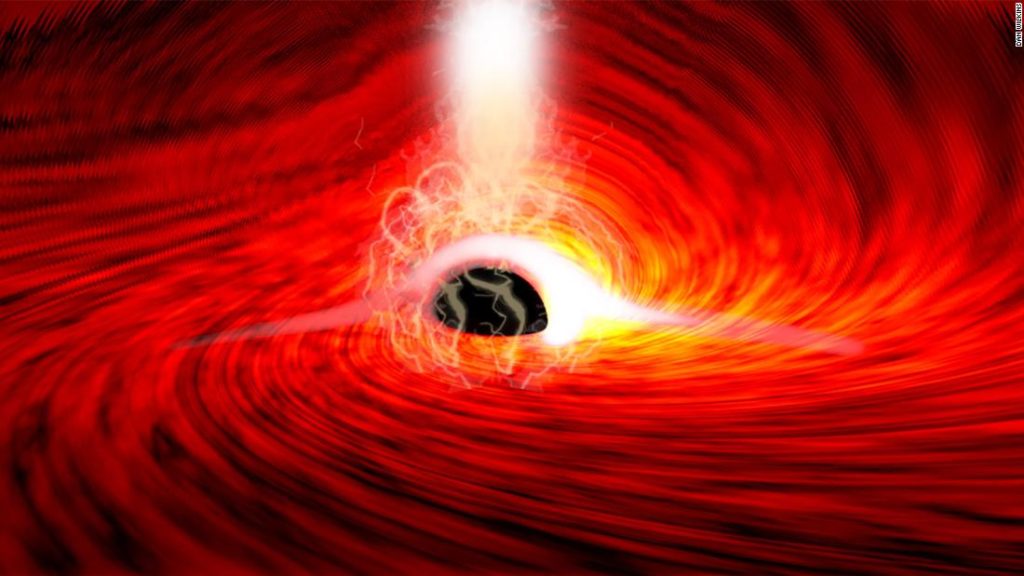 Licht zum ersten Mal hinter Schwarzem Loch entdeckt