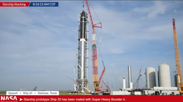 SpaceX stapelt zum ersten Mal das komplette Startsystem von Starship und misst fast 400 Fuß hoch - TechCrunch