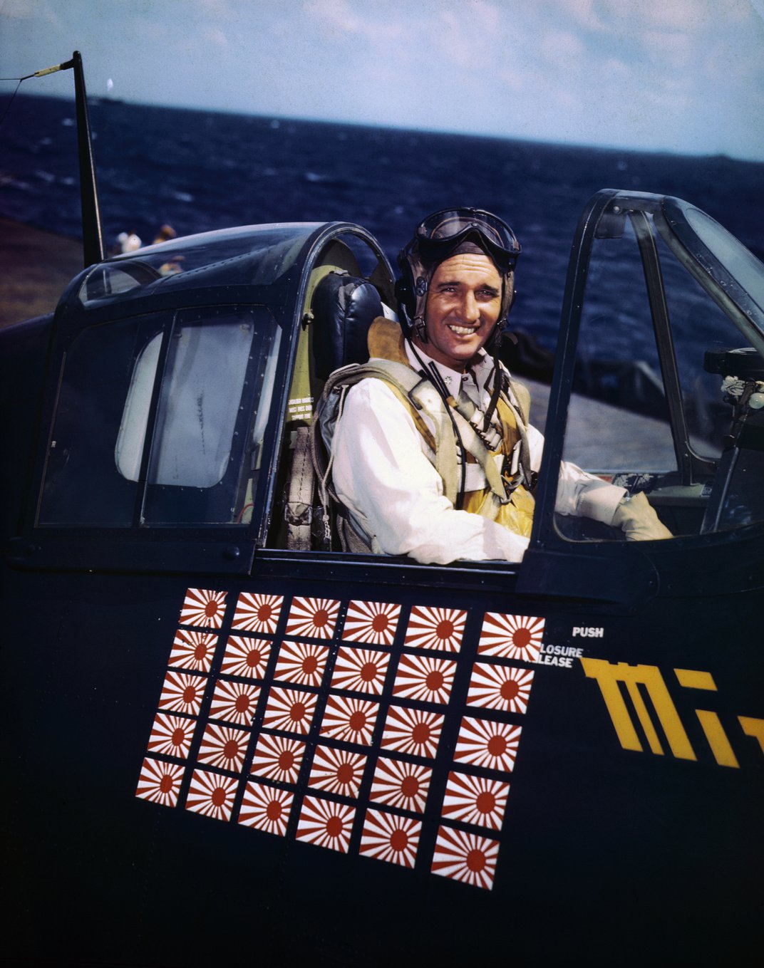 Während einer Mission im Oktober 1944 schossen zwei F6F Hellcats einen Rekord von 15 feindlichen Flugzeugen ab