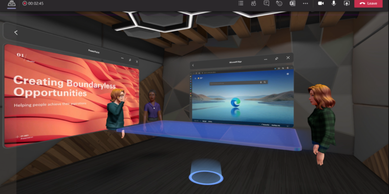Mit Mesh for Teams plant Microsoft, Remote-Mitarbeiter im Jahr 2022 mit 3D-Arbeitsbereichen zu versorgen
