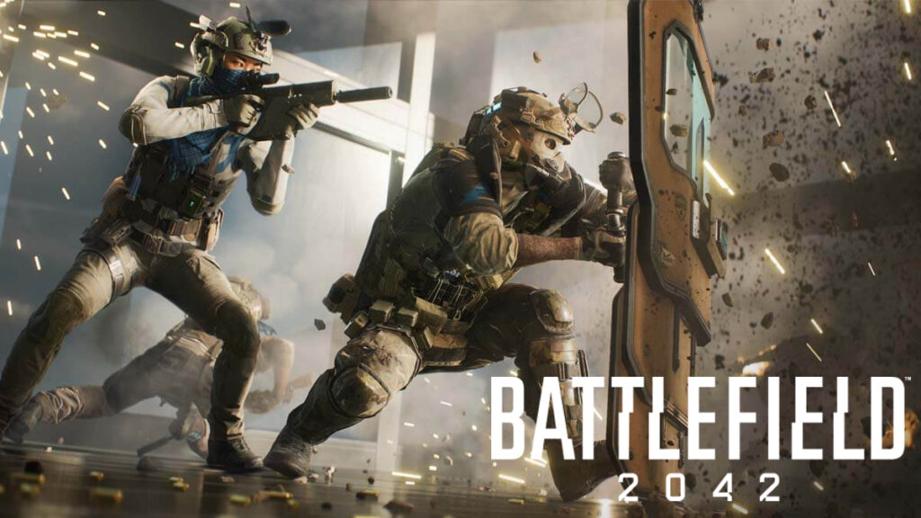 Battlefield 2042-Spieler mit Aufstandsschild