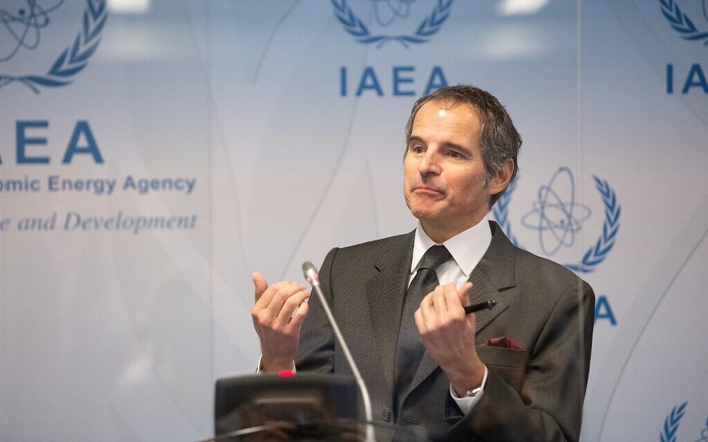 Rafael Grossi, director general of the International Atomic Energy Agency (IAEA), during a press conference at the agency's headquarters in Vienna, Austria on May 24, 2021. (ALEX HALADA / AFP)