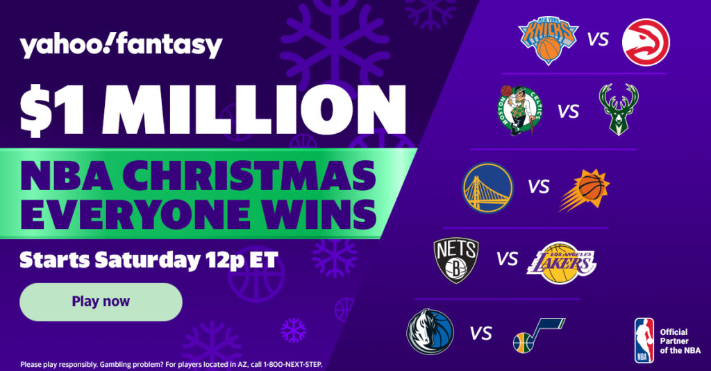 Nehmen Sie am 1-Millionen-Dollar-Wettbewerb „Everybody Wins“ für das NBA- und Fußball-Weihnachtswochenende teil