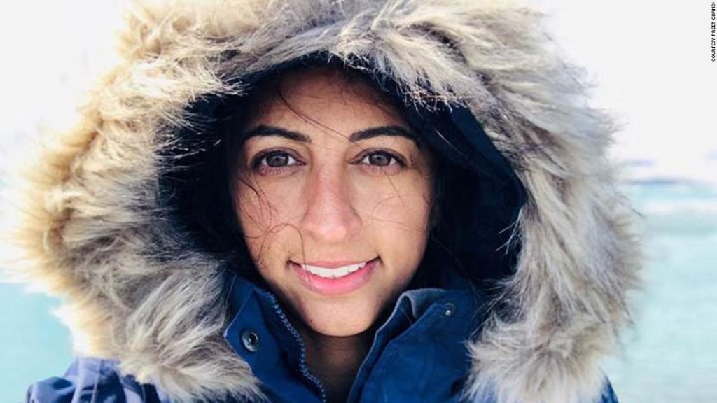 Britischer Offizier der Sikh-Armee ist die erste farbige Frau, die alleine zum Südpol Ski fährt