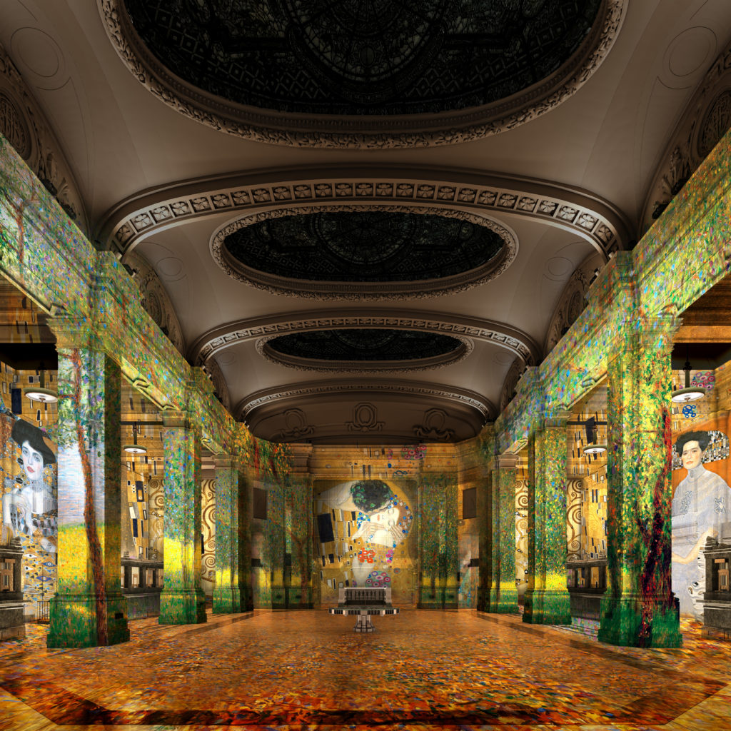 Eine schillernde Aufführung von Gustav Klimt wird New Yorks ersten permanenten Veranstaltungsort für immersive Erlebnisse eröffnen