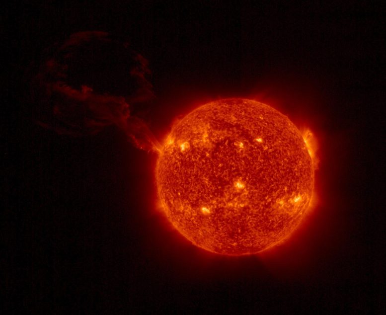Solar Orbiter fängt eine riesige Sonneneruption ein