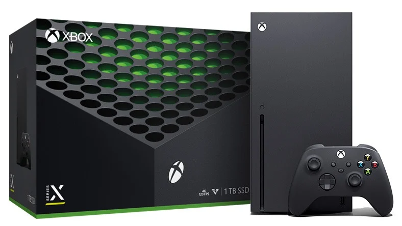 Xbox Series X Konsole und Hülle