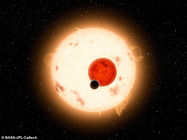 Künstlerische Darstellung des Exoplaneten Kepler-16b, am meisten 