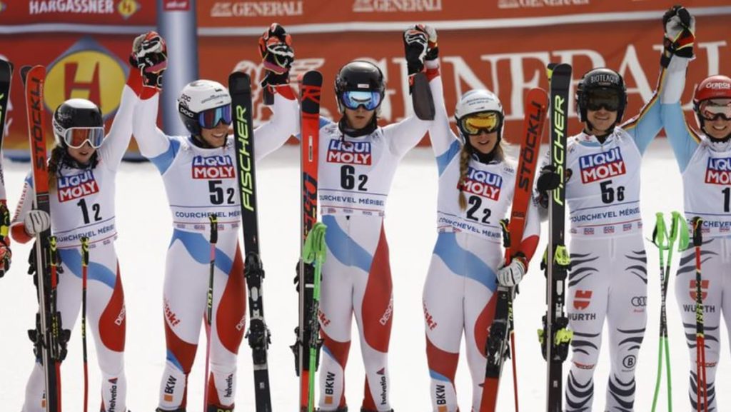 Ski alpin - Die unerfahrene Schweiz schlägt Olympiasieger Österreich in einem Mixed-Team-Event