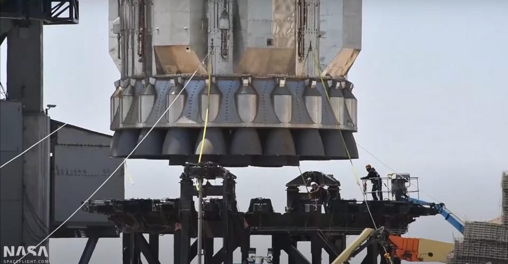 SpaceX räumt orbitalen Startplatz für verbesserten Super Heavy Booster frei