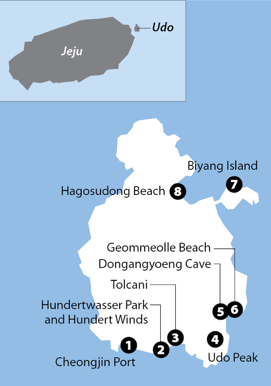 Karte von Udo Island [KOREA JOONGANG DAILY]
