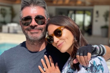 Simon Cowells Verlobte Lauren Silverman zeigt einen MASSIVE Diamond Verlobungsring