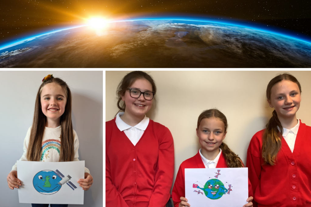 Mädchen aus dem Nordosten gewinnen Satelliten-Logo-Wettbewerb der UK Space Agency