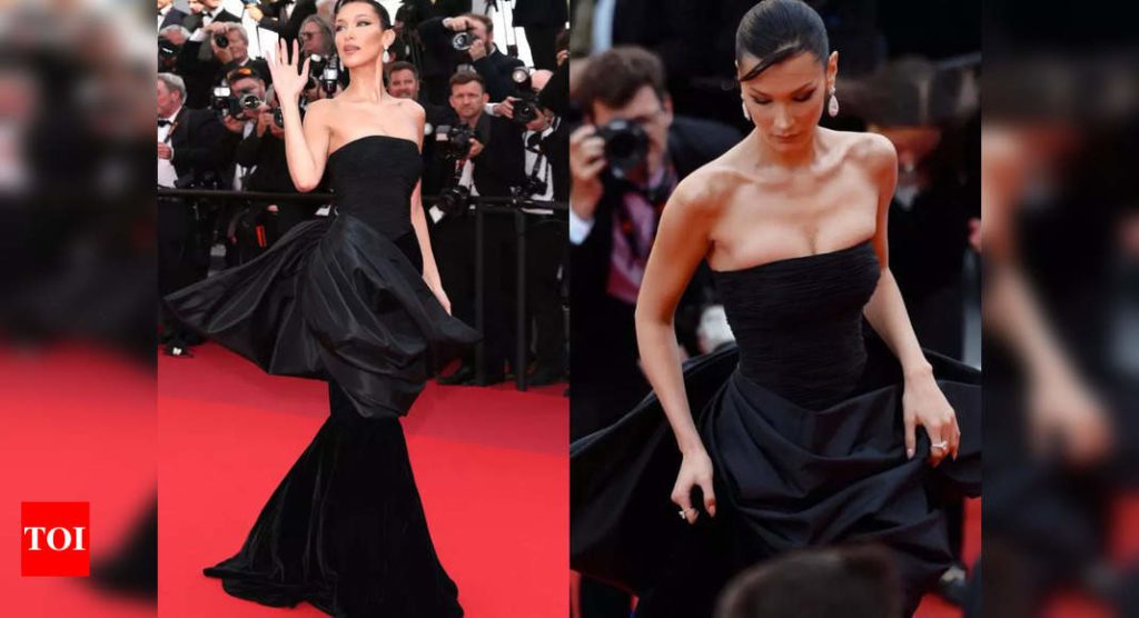 Versace: Bella Hadid trug 1987 in Cannes ein Versace-Kleid