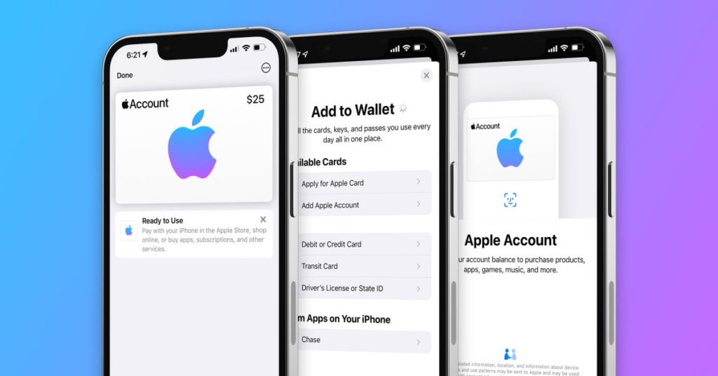 „Apple Account Card“ jetzt in der Wallet-App verfügbar
