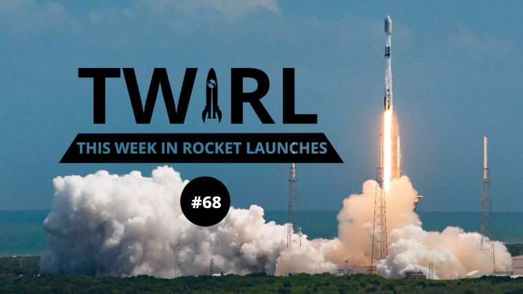The TWIRL logo in front of Falcon 9