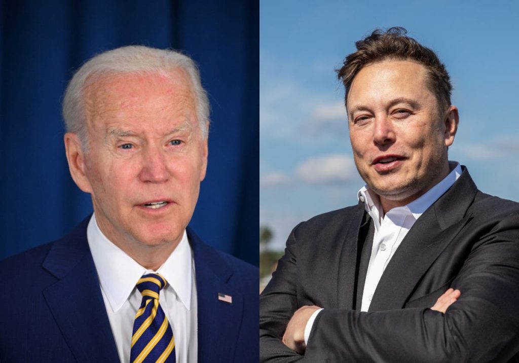 Biden und Musk tauschen Widerhaken über die US-Wirtschaft aus, wobei der Präsident dem SpaceX-Chef „viel Glück auf seiner Reise zum Mond“ wünscht.