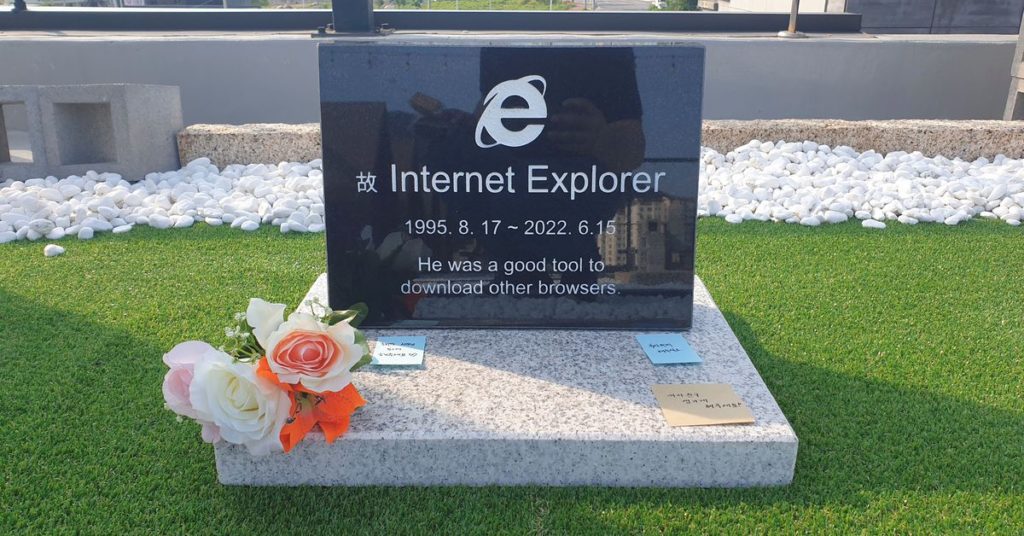 Internet Explorer Tombstone wird in Südkorea viral