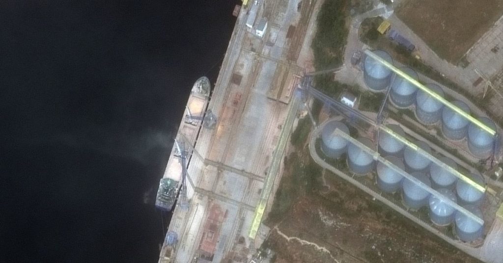 Schiffe unter russischer Flagge transportieren ukrainisches Getreide nach Syrien, sagt Maxar