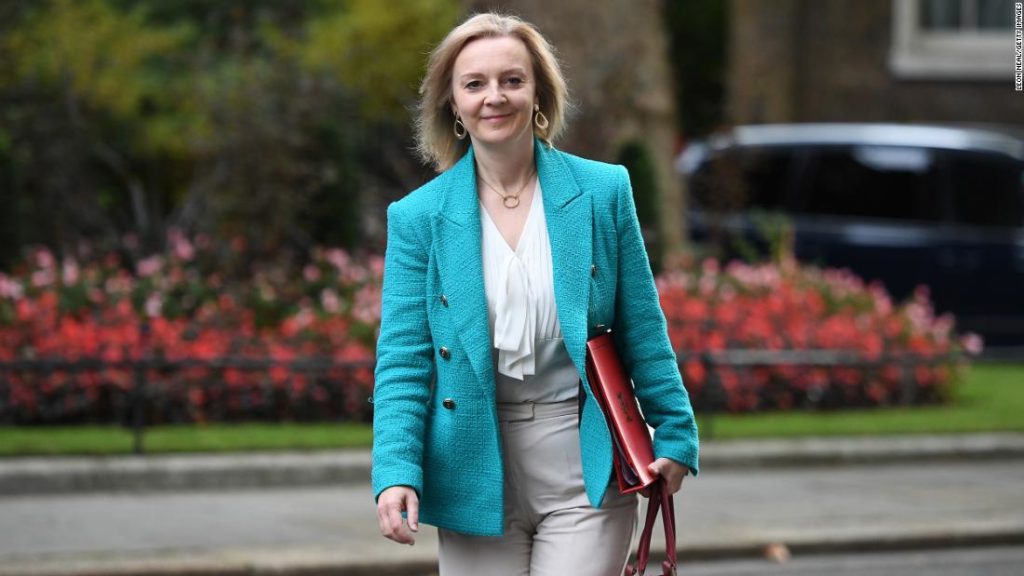 Liz Truss, britische Außenministerin, startet ihre Kandidatur für das Amt des Premierministers
