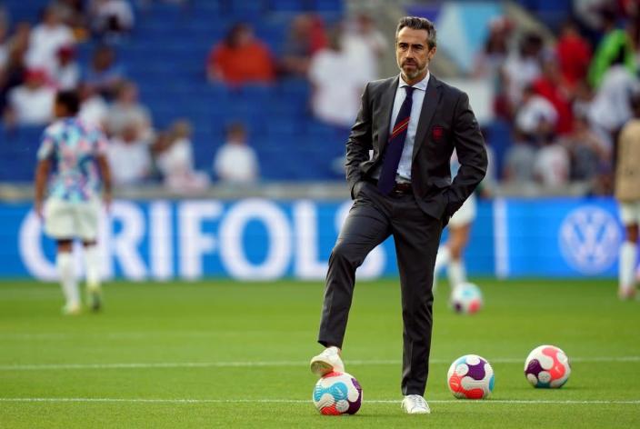 Spaniens Cheftrainer Jorge Vilda konnte das Land nicht über das Viertelfinale hinausführen (Gareth Fuller/PA) (PA Wire)