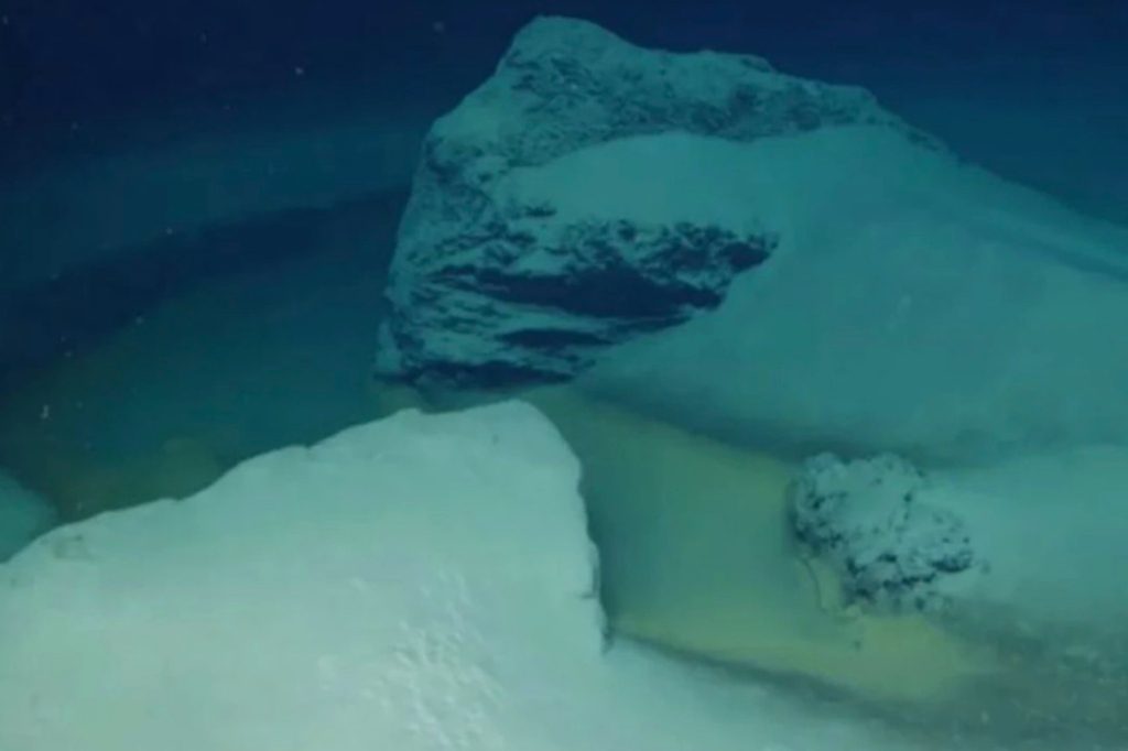 Ein Foto des Todesbeckens wurde vom ferngesteuerten Unterwasserfahrzeug der Universität von Miami aufgenommen. 