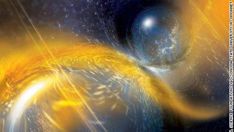 Astronomen entdecken Gravitationswellen, die durch massive Kollisionen von Neutronensternen entstehen