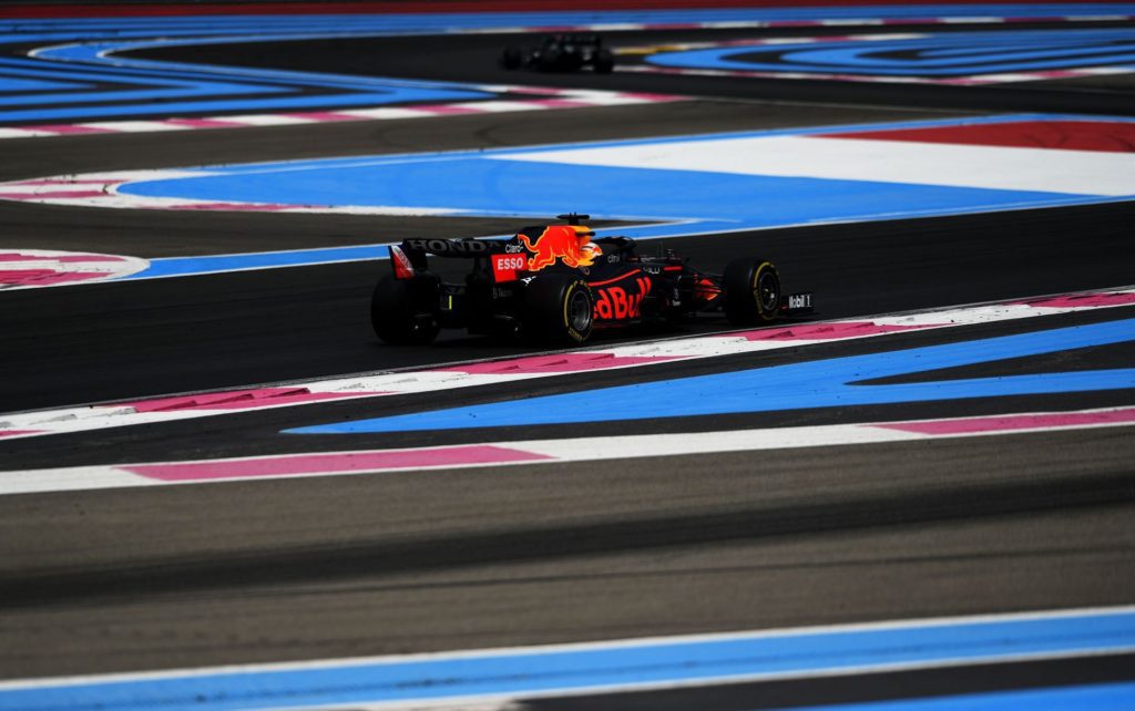 Red Bull's Max Verstappen in action during the 2021 F1 French GP (Photo by Rudy Carezzevoli/Getty Images)