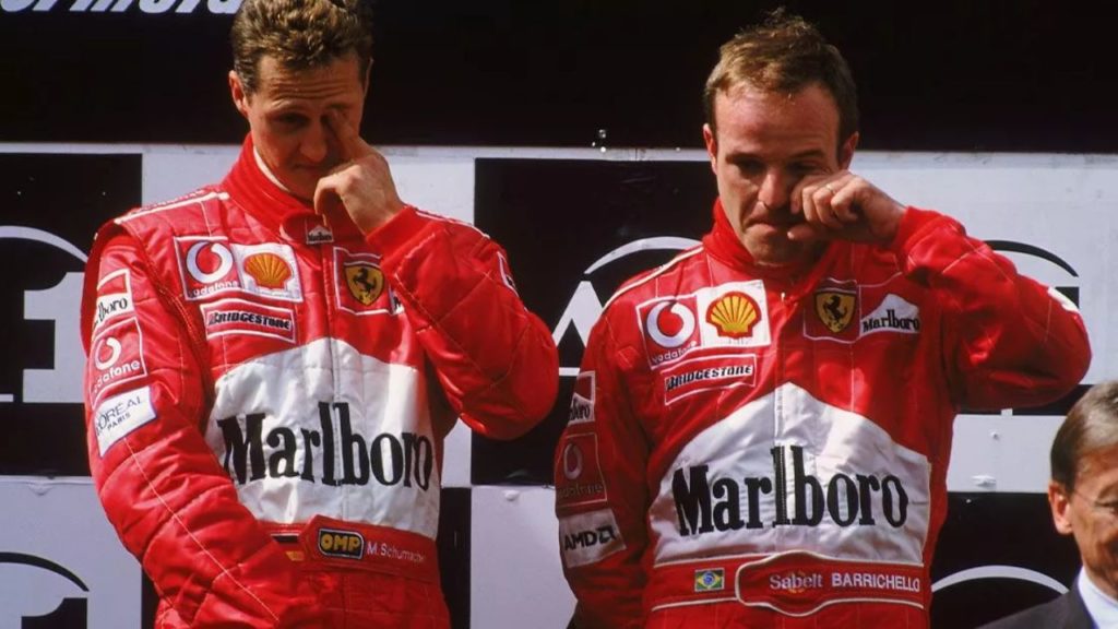 When Michael Schumacher got $1 million fine for overtaking his Ferrari teammate