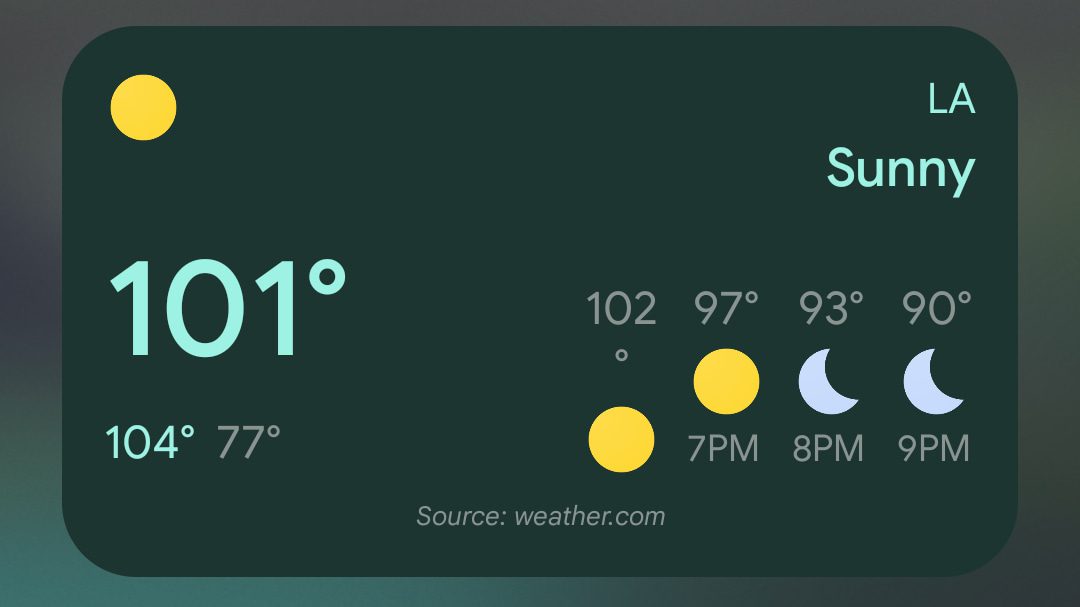 Wetter 100-Pixel-Widget