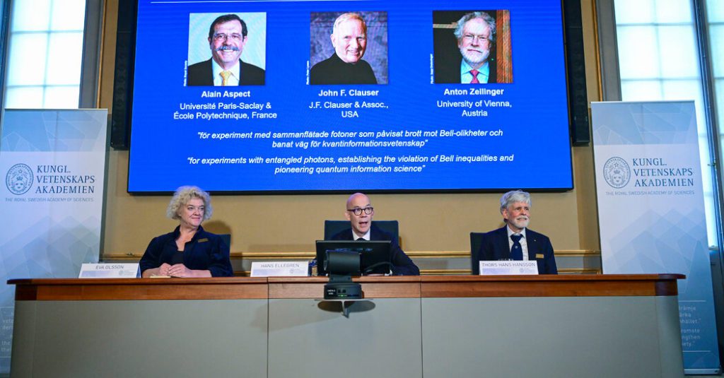 Der Nobelpreis für Physik wird an 3 Wissenschaftler für ihre Arbeit zur Erforschung der Quantenverrücktheit verliehen