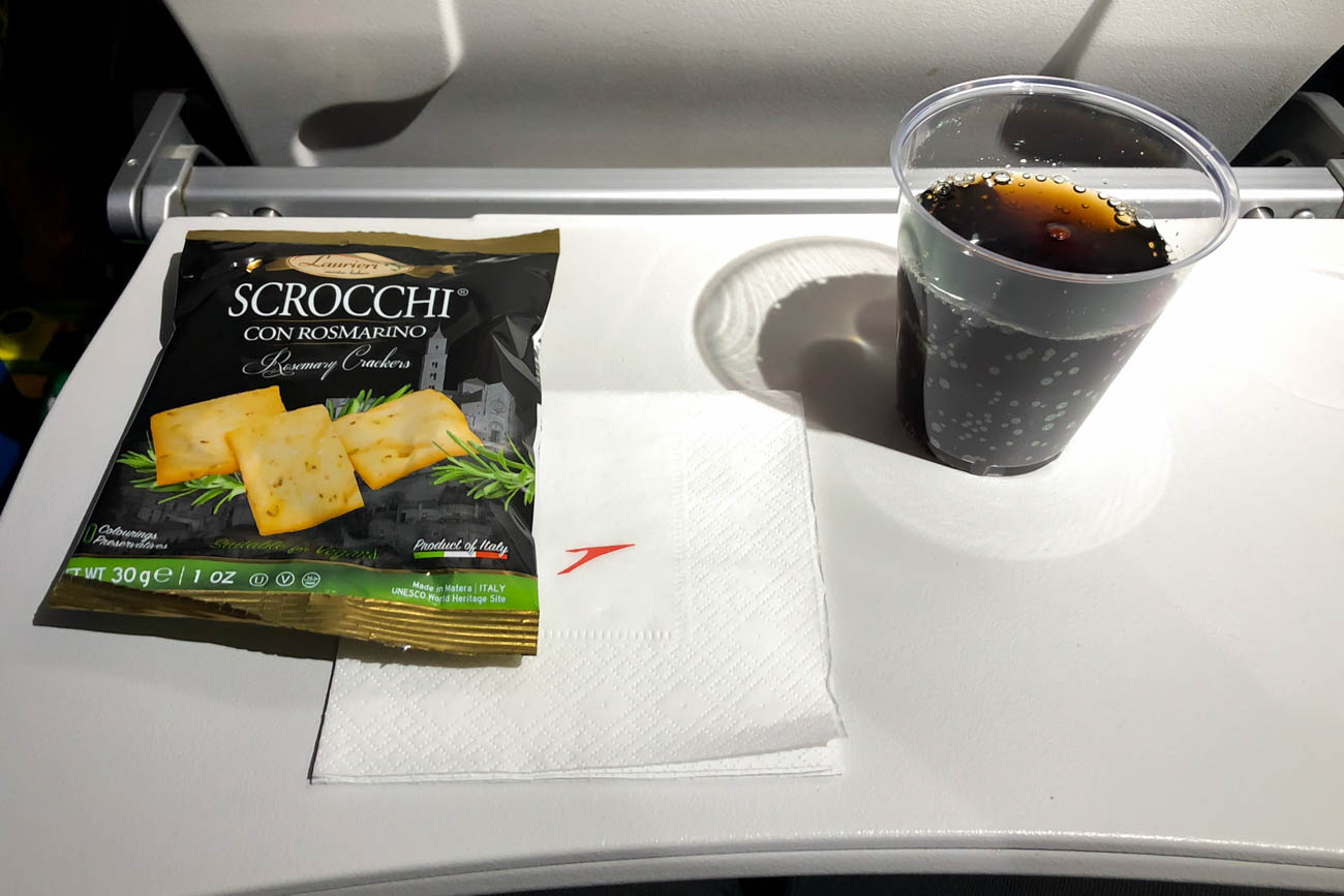 Austrian Airlines Kurzstrecken-Snack und -Getränk