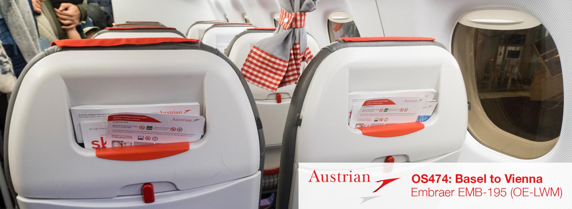 Austrian Airlines EMB-195 Economy Class von Basel nach Wien